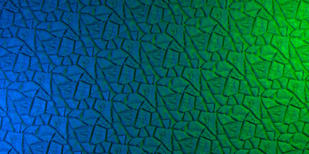 Neon light on stone texture wall background. 3d rendering