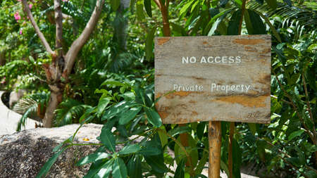 Sign No access Private Propertyの写真素材