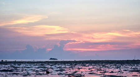 Beautiful sunset on Koh Pangan in Thailand