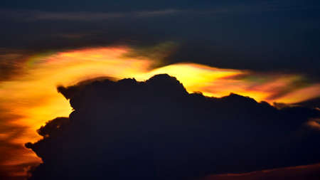 Rainbow sunset on Koh Pangan in Thailand