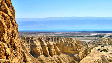 View of canyon in Judaean Desert. Israelの写真素材