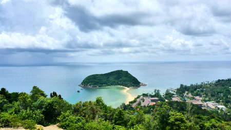 Small island near Koh Phangan in Thailandの写真素材
