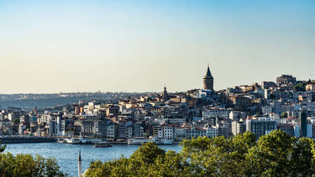 Cityscape with Gulf of the Golden Horn in Istanbul, Turkeyの写真素材