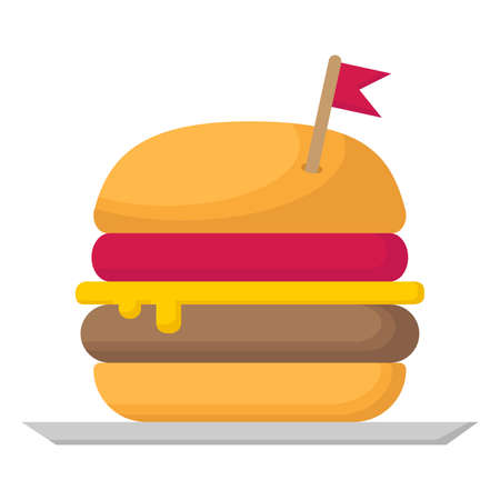 Illustration of Burger design iconのイラスト素材