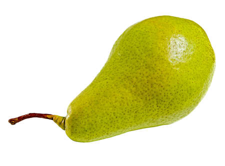 The isolated green pear on a white backgroundの写真素材