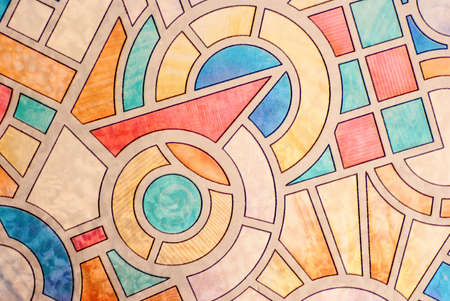 Stained glass, abstract backgroundの写真素材
