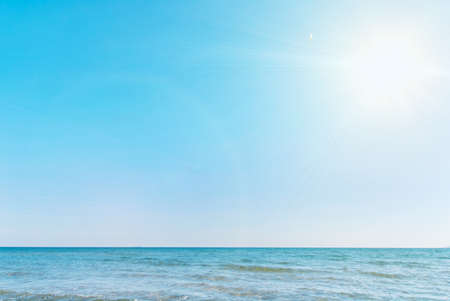 beautiful blue Caribbean sky, sea and sun