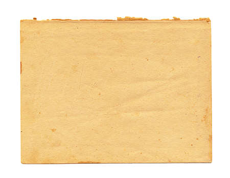 close up of a vintage texture note paper on white backgroundの写真素材