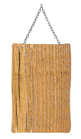 collection of various empty wooden sign on white background  each one is shot separatelyの写真素材