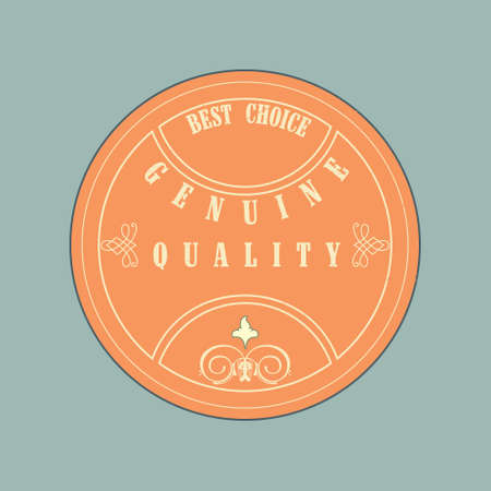 Retro style  badge, vintage collection. Genuine quality.のイラスト素材
