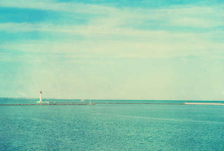 Vintage photo of lighthouse towerの写真素材