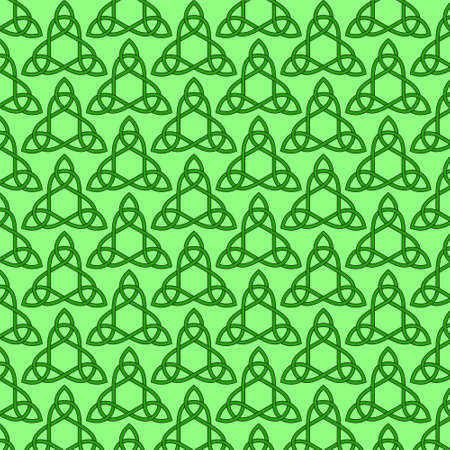 Celtic seamless pattern. Colored with green. Pattern can be used for wallpapers, backgrounds, web pages, in textile industry, invitation cards.のイラスト素材