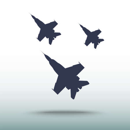 Airplane icon, vector illustration. Flat design styleのイラスト素材