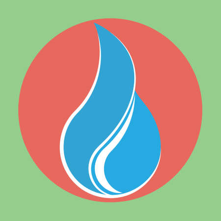 Water drop icon. Flat design styleのイラスト素材
