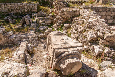 Ruins of the Temple of Serapis in Jerusalemの写真素材
