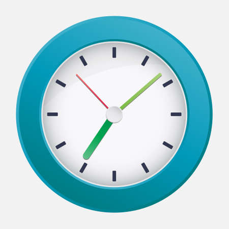 mechanical classic wall clock on white background