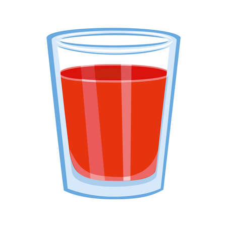 Tomato juice glass.のイラスト素材