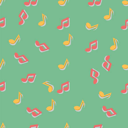 Pattern with music notesのイラスト素材
