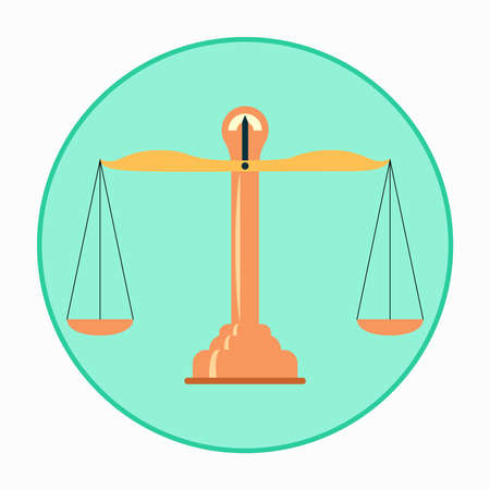 Balance Scales icon. Vector illustration, isolated from backgroundのイラスト素材