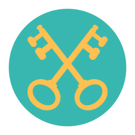 Cross keys, vector illustrationのイラスト素材
