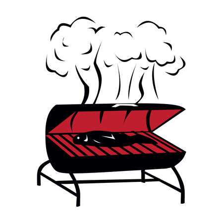 Black BBQ Grill iconのイラスト素材