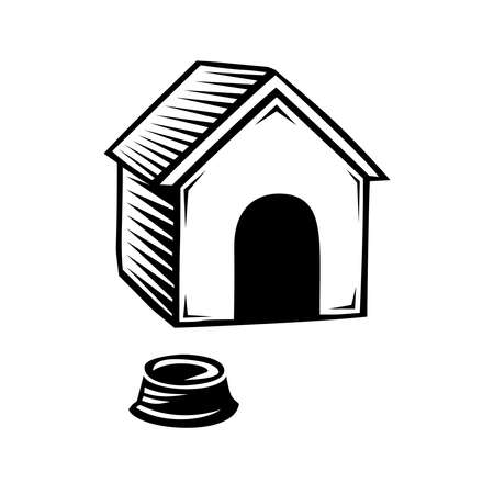 Doghouse icon isolated on white background.のイラスト素材