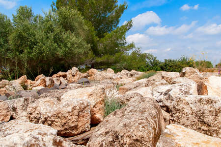 Archeological ruins in Beit Guvrin, Israel.