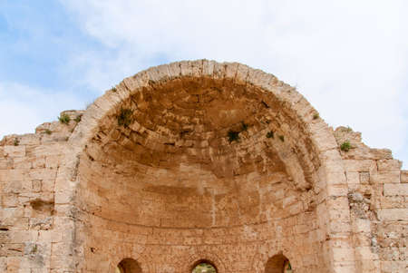 Ruins of Crusader Church of St Anne in Bet Guvrin-Maresha National Park. It was one of the most important towns of Judah during the time of the First Templの写真素材