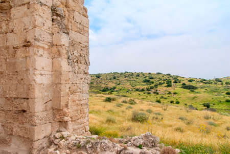 Ruins of Crusader Church of St Anne in Bet Guvrin-Maresha National Park. It was one of the most important towns of Judah during the time of the First Templの写真素材