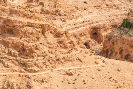 Wadi Qelt in Judean desert around St. George Orthodox Monastery