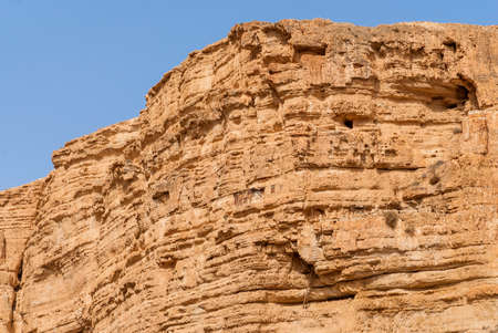 Wadi Qelt in Judean desert around St. George Orthodox Monastery
