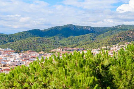 Tossa de mar, Spain: Old Town with blue sky.の写真素材