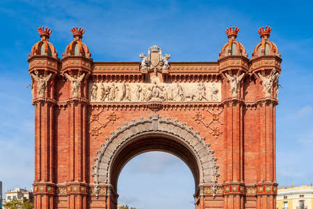 Arc de Triomf, Barcelona is a triumphal arch in the city of Barcelona in Catalonia, Spain.の写真素材