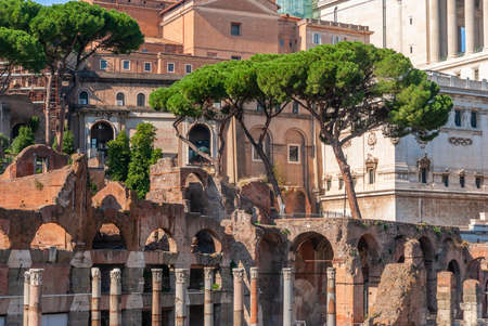 Roman Forum in Rome, Italy. Roman Forum is one of the main tourist attractions in Europe.の写真素材