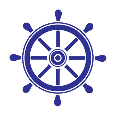 Helm wheel on white background.のイラスト素材