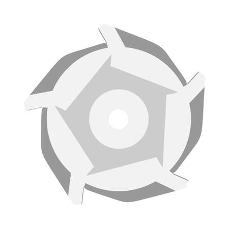 Circular saw blade on a white background. Vector illustration.のイラスト素材