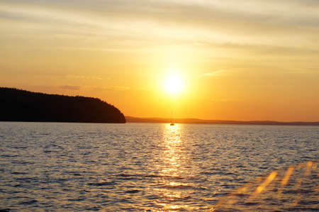 Sunset on lake Baikal