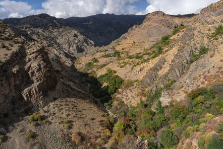 Mountain landscape. Autumn colors in mountains.の写真素材
