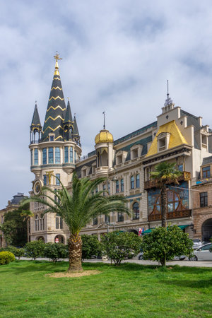 Building in the city center of Batumiの写真素材