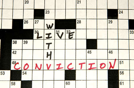 Crossword puzzle page with the wordsの写真素材