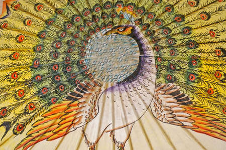 Radial peacock designの写真素材