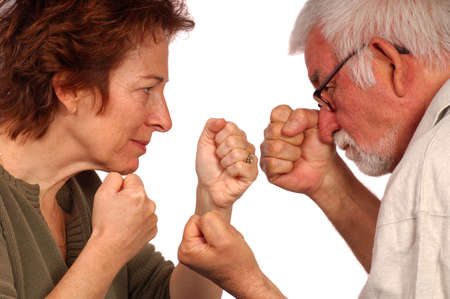 A couple duke it out