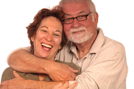 A happy loving couple embracingの写真素材