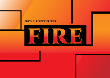 Fire Scribble Editable Text Effectのイラスト素材