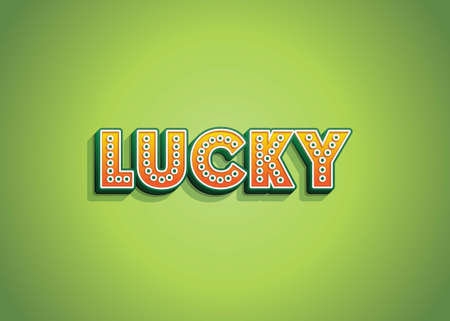 Best Editable 3D Text Effect Lucky Styleのイラスト素材