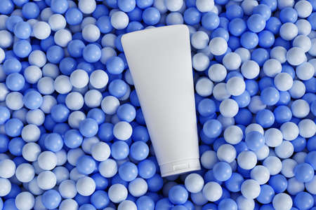 Mockup lotion tube for cosmetics products