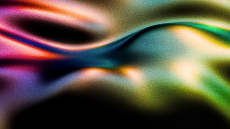 Retro abstract background, shiny flow shape with grain and gradient effect, 3d renderの写真素材