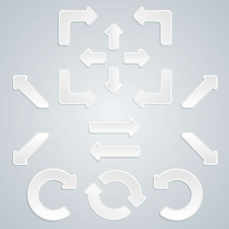 set of arrows of different directions for infographics, interfaces and buttonsのイラスト素材