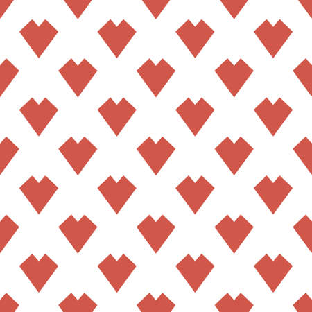 seamless background with Hearts game suit on a white backgroundの写真素材
