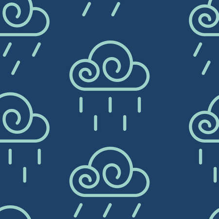 Raining Clouds Patternのイラスト素材